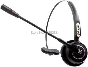 Bluetooth Headset, Wireless Bluetooth Earpiece with Mic, Over the Head Headset for Cell Phone, Call Center, VoIP, Skype, Music