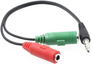 1Pcs Splitter Audio Cable 3.5mm Male to 2 Female Jack Splitter Adapter Aux Cable for iPhone MP3 Player Hi