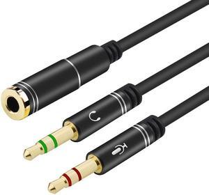 1Pcs Audio extend Cable Headphone Splitter Y Splitter Jack 3.5mm Female to 2 Male 3.5mm Adapter Cable Audio Line Converter for PC