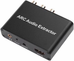 1Pcs 192KHz Aluminum ARC Audio Adapter HDMI Audio Extractor Optical Fiber Coaxial Headset TV Audio Converter RCA 3.5mm Jack Output