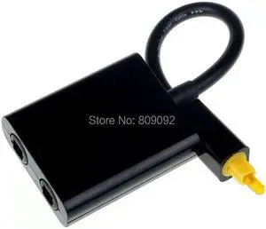 1Pcs Toslink Optical Fiber SPDIF 1 to 2 Audio Cable Adapter Y Splitter For DVD CD TV