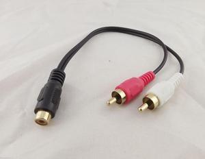 10pcs RCA Phono Female To 2x RCA Male Gold Plated Video Audio Adapter Y Splitter Cable 28cm