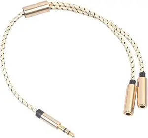 1Pcs Audio Cable Divider 3.5mm Male To 2 Female Jacks 3.5mm Splitter Aux Adapter Cable For Iphone Samsung Mp3 Player