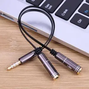 1Pcs for PC Notebook Laptop 2in1 3.5mm Stereo Audio Male to 2 Female Headphone Microphone Y Splitter Audio Cable Cord Wire Adapter