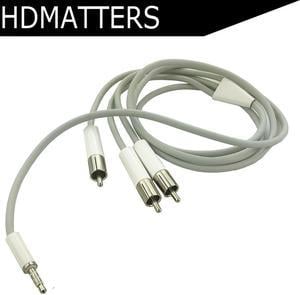 1Pcs Jack 3.5 mm to 3 RCA Audio/Video AV Composite Stereo Splitter Cable Adapter 1.5m for TV DVD STB