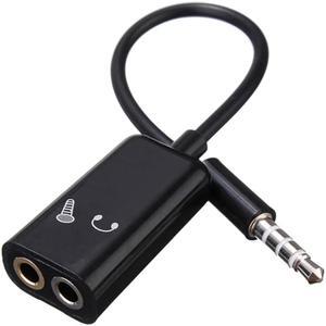 1Pcs 3.5mm Stereo Audio Male to Earphone Splitter Headset Microphone Adapter For iPhone 6 6s 6 Plus PC Splitters