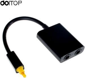 1Pcs DOITOP Mini USB Digital Toslink Optical Fiber Audio 1 to 2 Female Splitter Adapter Micro Usb Cable Accessory