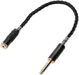 1Pcs Braided 4.4mm Male To 2.5mm Female Extension Cable HiFi Audio Balanced Converter Adapter Cable Wire For HiFi MP3 Music