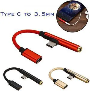 1Pcs Type C to Type C 3.5mm Aux Jack Charging Audio Adapter 2 In 1 Splitter Adapter for Huawei P30 Xiaomi Mi 8 6 5X Samsung S10 Plus