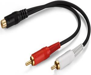 1Pcs HIFI RCA Splitter Cable 1 RCA Female to 2RCA Male for Home Theater dvd speaker computer CD Extension Adapter Car Audio Y Cord