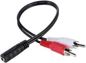1Pcs 3.5mm Female to 2RCA Male Plug Stereo Audio Converter Adapter Cable AUX AV Audio Extension Wire Cord For TV PC Speaker