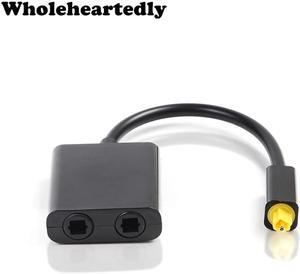 1Pcs 1x2 Digital Toslink Optical Fiber Audio 1 to 2 Female Splitter Adapter for CD DVD Player