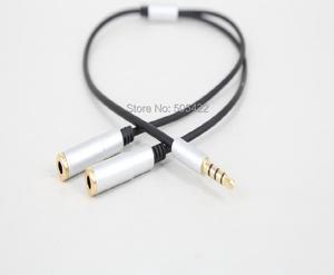 1Pcs 3.5mm Audio Cable Earphone Headphone Male 1 To 2 Dual Female Y Splitter Adapter Cable