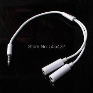 1Pcs 3.5mm Stereo Headphone Audio Male To 2 Female Y Splitter Cable Adapter For Phone MP3