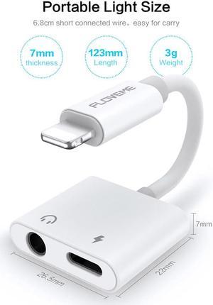 1Pcs Adapter For Lighting To 3.5mm Earphone Adapter Splitter For iPhone XS XR X 7 8 Plus Charging Audio Adapter To Aux Jack