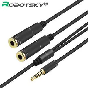1Pcs Jack 3.5mm Headphone 1 Male to 2 Female Audio Cable Splitter Adapter Jack 3.5 Extension Aux Cable for Earphone Latpop Phones