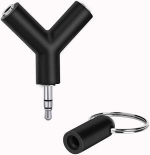 1Pcs 3.5mm Earphone Adapter Double Jack Adapter Plug Stereo Headphone Splitter for PC MP3 Iphone Xiaomi Sumsung Player Audio Cables