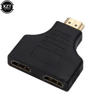 1Pcs 1080P 1.4 HDMI Port Male To 2 Female 1 In 2 Cable Switch Out Splitter Adapter Converter DVD Audio For HD TV TabletSALE