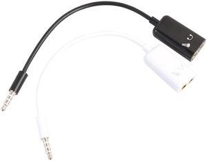 1Pcs 2 x Stereo 3.5mm Splitter Audio Male to Earphone Headset+Microphone Adapter