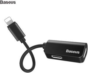 1Pcs Baseus Aux Audio Cable for iPhone 7 8plus Splitter Cable Adapter for iPhone iOS 11 Aux Cable Earphone Charging Adapter USB Cable