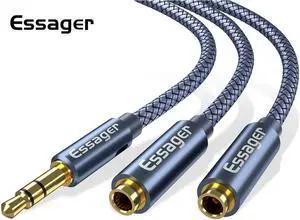 1Pcs Aux Cable Jack 3.5mm Male to 2 Female Headphone Earphone Splitter 3.5 Jack Audio Cable Adapter For Xiaomi Redmi Samsung