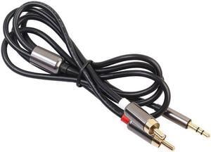 1Pcs 3.5 mm to 2 RCA Audio Cable AUX Splitter 3.5mm Stereo Male to Male 2 RCA Adapter Speaker Cable 1m Pure Copper Audio Cable