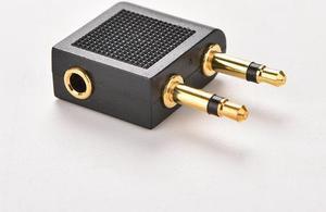 1Pcs 3.5mm Stereo AUX Jack 2 Male to 1 Female F Splitter Headphone Audio Adapter Airplane Travel On Plane Airline Audio Converter