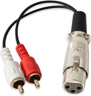1Pcs Onvian XLR Female to Dual RCA 2 RCA Male Plug Y Splitter Adapter Converter Cable for DV Camera Microphone