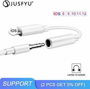 1Pcs For Lighting To 3.5mm Headphone Jack Audio Cable Converter Adapter Aux Music For iPhone 7 8 Plus X XR XS Max Earphone Splitter