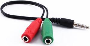 1Pcs 3.5mm Stereo Headphone Headset Microphone Audio Y Splitter Cable Adapter Plug Jack Cord