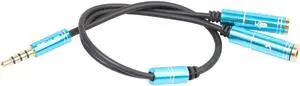 1Pcs REXLIS 3.5mm Combo Audio Adapter Cable for PS4,Xbox One S,Tablet,Mobile Phone,PC Gaming Headsets and version Laptop