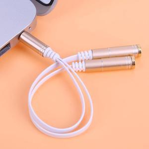 1Pcs 3.5mm Stereo Audio Male to 2 Female Converter Cable Headphone Mic Y Splitter Cable Adapter