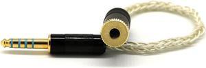 1Pcs 4.4mm Male to 3.5mm Female Adapter Audio Cord Male 4.4mm to Female 3.5mm white