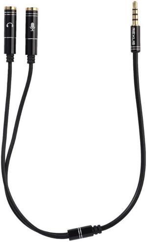 1Pcs 3.5mm Stereo Audio Male to 2 Female Headset Mic Y Splitter Aux Extension Adapter Cable for mobile phones/tablet/computer