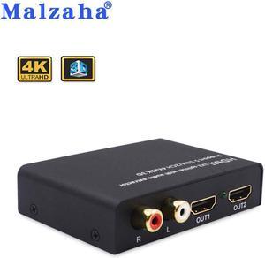 1Pcs HDMI 1*2 Splitter with HD Stereo Audio Extractor Converter HDMI Audio Splitter Adapter