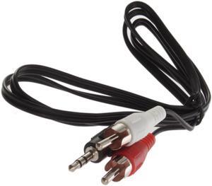 1Pcs 3.5mm Plug Jack to 2 RCA Male Stereo Audio Cable Adapter Y Splitter Converter 1.2M