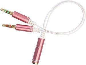1Pcs 3.5mm AUX audio microphone splitter Y type one male to two female headphone adapter split cable