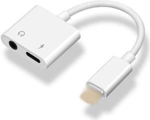 1Pcs 3.5mm Jack Connector Earphone Headphone Cable For iPhone Xs Max Xr X 8 7 Plus Charger Splitter 2 in 1 Aux Audio Charging Adapter