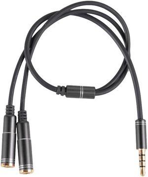 1Pcs 3.5mm Professional Stereo Audio Male to 2 Female Headset Mic Y Splitter Cable Adapter