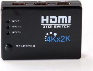 1Pcs FULL 4Kx2K 3in 1out HDMI Switch Hub Splitter Switcher Adapter HD for HDTV + IR Remote