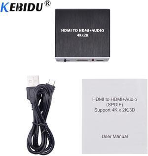 1Pcs HDMI Audio Extractor HDMI to HDMI with Optical TOSLINK SPDIF + 3.5mm Stereo Extractor Converter Audio Splitter Adapter