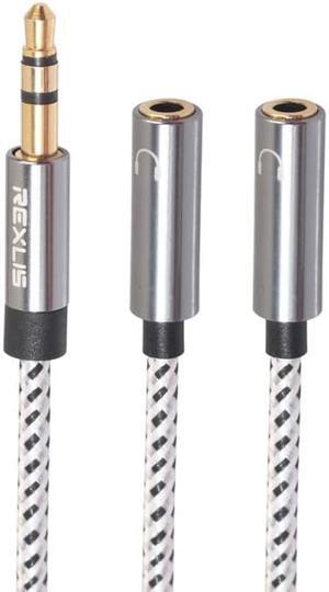 1Pcs Headphone Splitter Audio Cable 3.5mm Male to 2 Female Jack 3.5mm Splitter Adapter Aux Cable for iPhone Samsung Converter