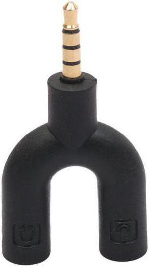 1Pcs 3.5mm Potable Stereo Audio Headset Mic Splitter Adapter Male to 2 Female Audio Adapter Practical Headset Mic Splitter Adapter
