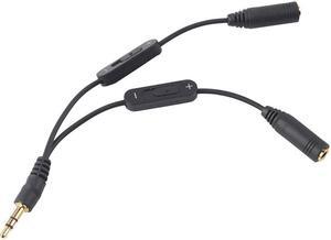 1Pcs 3.5mm Male to 2 Female Stereo Audio Y Splitter Adapter Cable w/ Volume Control 3.5mm Y splitter volume Audio AUX Cable
