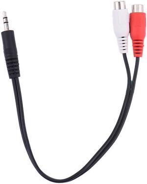 1Pcs 3.5 Jack Male to 2RCA 2AV Female Converter Cable Stereo Audio Adapter Cables Y Cable Splitter Headphone Adapter for DVD TV VCR