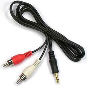 1Pcs 1m 3.5mm Jack Aux to 2 RCA Audio Video Cable Stereo Y Splitter Cable AV Adapter 2RCA Cord Wire For PC DVD TV VCR Speakers Camera