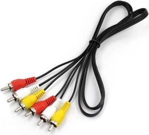 5 PCS 94.5cm 3 RCA Male To 3 RCA Male Plug Splitter cord Audio TV DVD Video Adapter AV Cable