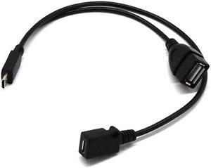1Pcs Host Power Splitter Micro USB Male to USB Female &Micro Female Adapter Cable