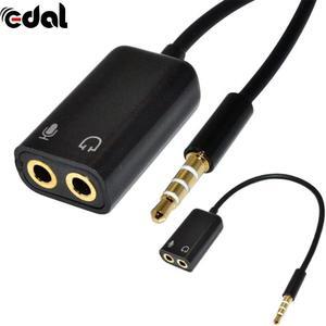 1Pcs Universal 3.5mm Stereo Splitter Audio Male to Earphone Headset + Microphone Adapter Cables