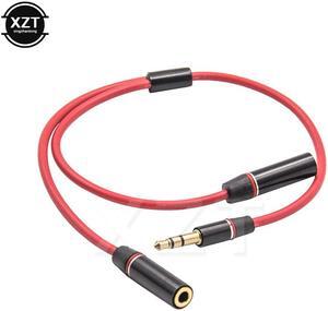 1Pcs 3.5mm Audio Cable Splitter For Computer MP3 Jack 3.5mm 1 Male to 2 Female Mic Y Splitter AUX Cable Headset Splitter Adapter